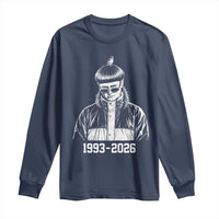 Retro Bowl Cut Music Icon Rip Memorial Long Sleeve Shirt 1993 2026 Internet Meme Pop Culture Fan