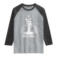Retro Bowl Cut Music Icon Rip Memorial Raglan Shirt 1993 2026 Internet Meme Pop Culture Fan