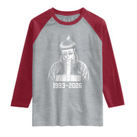 Retro Bowl Cut Music Icon Rip Memorial Raglan Shirt 1993 2026 Internet Meme Pop Culture Fan