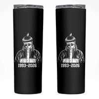 Retro Bowl Cut Music Icon Rip Memorial Skinny Tumbler 1993 2026 Internet Meme Pop Culture Fan