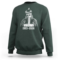 Retro Bowl Cut Music Icon Rip Memorial Sweatshirt 1993 2026 Internet Meme Pop Culture Fan