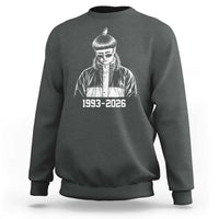 Retro Bowl Cut Music Icon Rip Memorial Sweatshirt 1993 2026 Internet Meme Pop Culture Fan