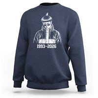 Retro Bowl Cut Music Icon Rip Memorial Sweatshirt 1993 2026 Internet Meme Pop Culture Fan