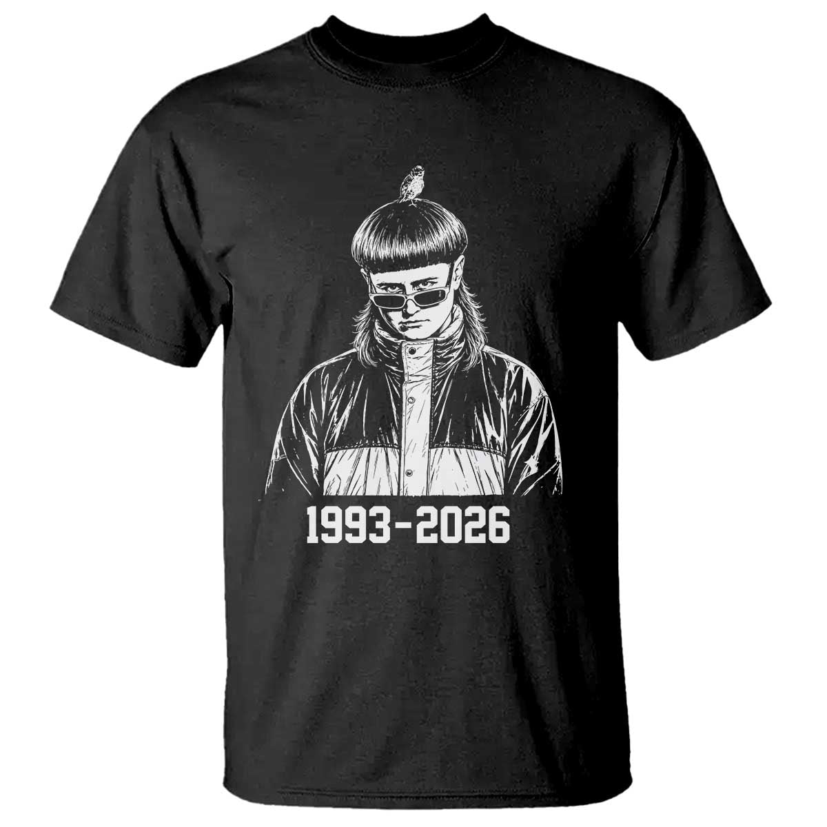 Retro Bowl Cut Music Icon Rip Memorial T Shirt 1993 2026 Internet Meme Pop Culture Fan