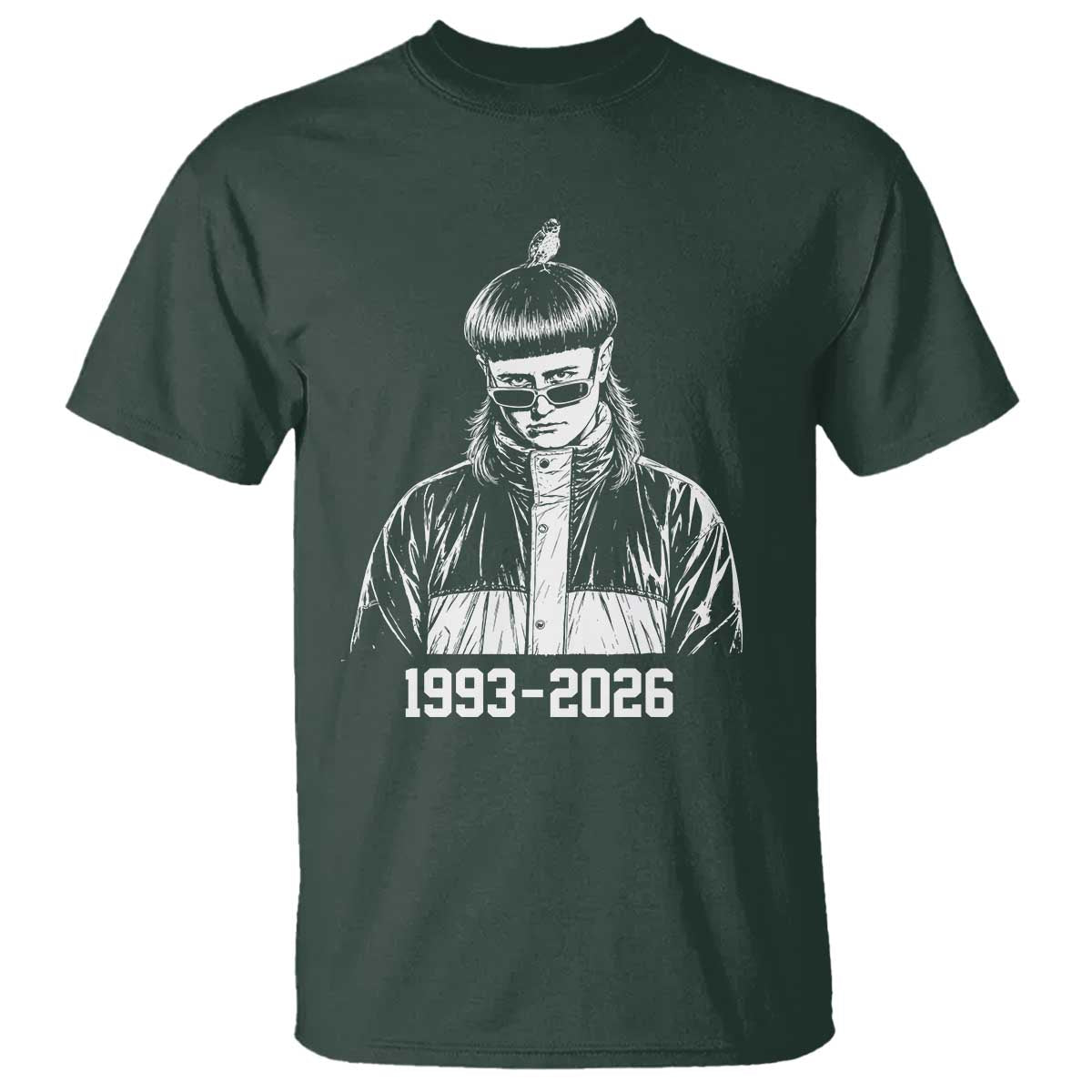 Retro Bowl Cut Music Icon Rip Memorial T Shirt 1993 2026 Internet Meme Pop Culture Fan
