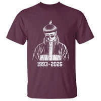 Retro Bowl Cut Music Icon Rip Memorial T Shirt 1993 2026 Internet Meme Pop Culture Fan