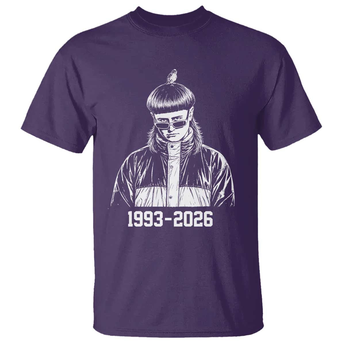 Retro Bowl Cut Music Icon Rip Memorial T Shirt 1993 2026 Internet Meme Pop Culture Fan