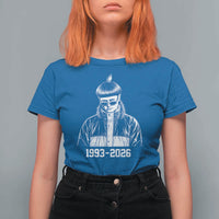 Retro Bowl Cut Music Icon Rip Memorial T Shirt For Women 1993 2026 Internet Meme Pop Culture Fan