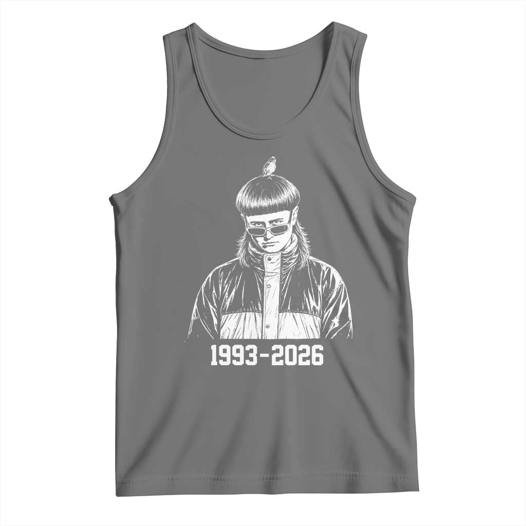 Retro Bowl Cut Music Icon Rip Memorial Tank Top 1993 2026 Internet Meme Pop Culture Fan