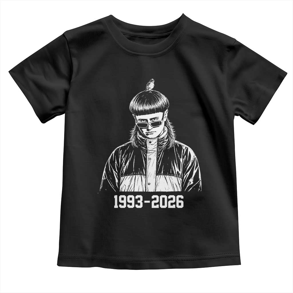 Retro Bowl Cut Music Icon Rip Memorial Toddler T Shirt 1993 2026 Internet Meme Pop Culture Fan