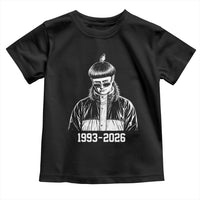 Retro Bowl Cut Music Icon Rip Memorial Toddler T Shirt 1993 2026 Internet Meme Pop Culture Fan
