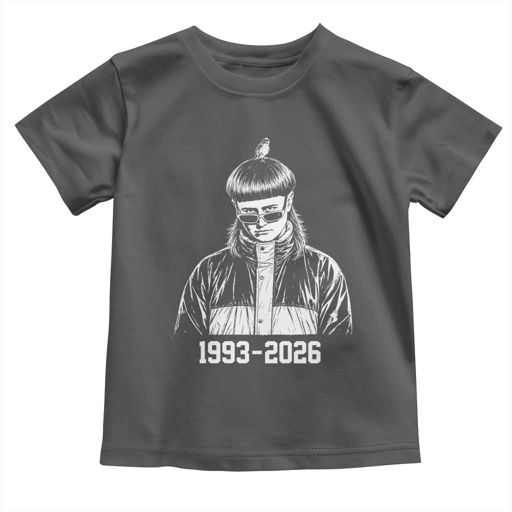 Retro Bowl Cut Music Icon Rip Memorial Toddler T Shirt 1993 2026 Internet Meme Pop Culture Fan