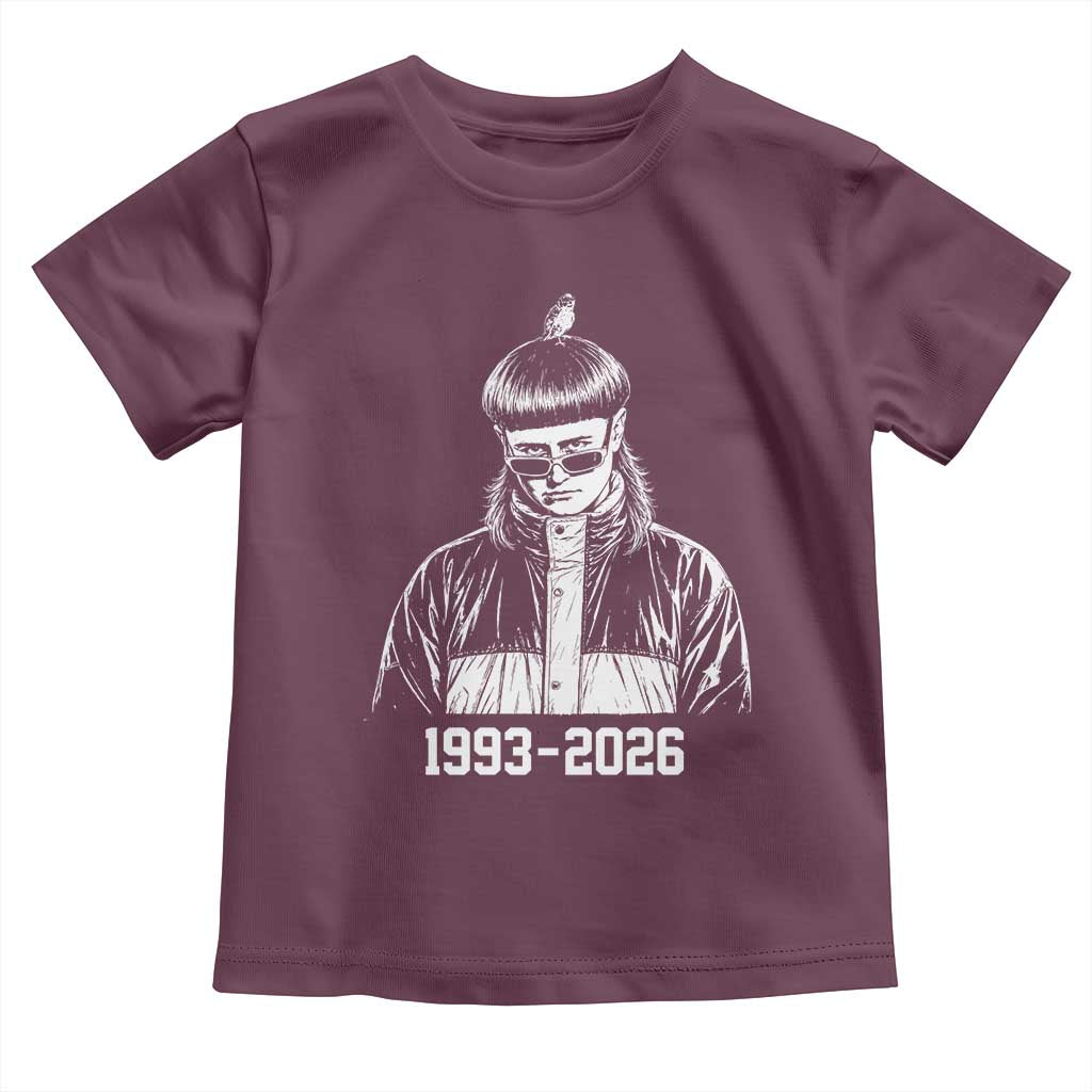 Retro Bowl Cut Music Icon Rip Memorial Toddler T Shirt 1993 2026 Internet Meme Pop Culture Fan