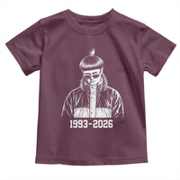 Retro Bowl Cut Music Icon Rip Memorial Toddler T Shirt 1993 2026 Internet Meme Pop Culture Fan