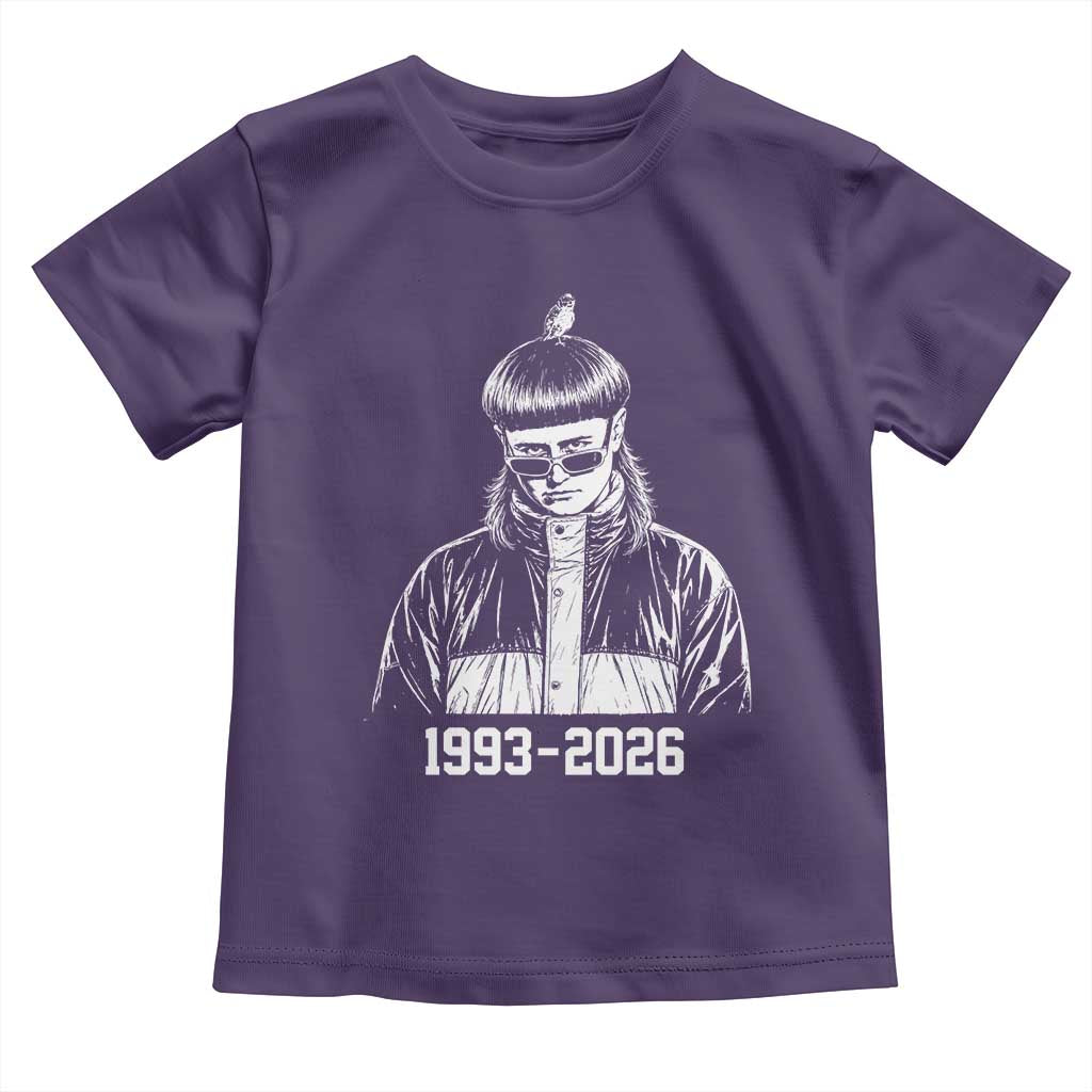 Retro Bowl Cut Music Icon Rip Memorial Toddler T Shirt 1993 2026 Internet Meme Pop Culture Fan