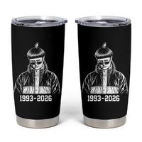 Retro Bowl Cut Music Icon Rip Memorial Tumbler Cup 1993 2026 Internet Meme Pop Culture Fan