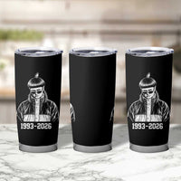Retro Bowl Cut Music Icon Rip Memorial Tumbler Cup 1993 2026 Internet Meme Pop Culture Fan