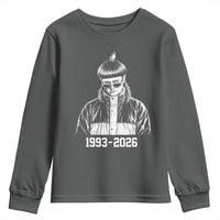 Retro Bowl Cut Music Icon Rip Memorial Youth Sweatshirt 1993 2026 Internet Meme Pop Culture Fan