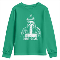 Retro Bowl Cut Music Icon Rip Memorial Youth Sweatshirt 1993 2026 Internet Meme Pop Culture Fan