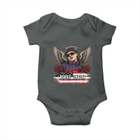 Retro Bowl Cut Music Icon Angel Wings Rest In Peace Baby Onesie American Flag Memorial 1993 2026 Pop Culture Fan