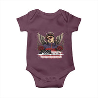 Retro Bowl Cut Music Icon Angel Wings Rest In Peace Baby Onesie American Flag Memorial 1993 2026 Pop Culture Fan