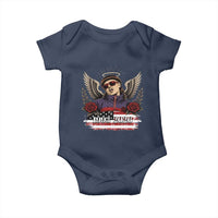 Retro Bowl Cut Music Icon Angel Wings Rest In Peace Baby Onesie American Flag Memorial 1993 2026 Pop Culture Fan