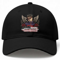 Retro Bowl Cut Music Icon Angel Wings Rest In Peace Baseball Cap American Flag Memorial 1993 2026 Pop Culture Fan
