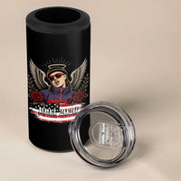 Retro Bowl Cut Music Icon Angel Wings Rest In Peace 4 in 1 Can Cooler Tumbler American Flag Memorial 1993 2026 Pop Culture Fan