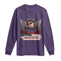 Retro Bowl Cut Music Icon Angel Wings Rest In Peace Long Sleeve Shirt American Flag Memorial 1993 2026 Pop Culture Fan