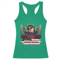 Retro Bowl Cut Music Icon Angel Wings Rest In Peace Racerback Tank Top American Flag Memorial 1993 2026 Pop Culture Fan