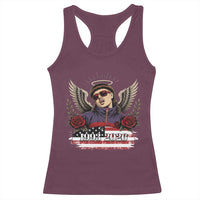 Retro Bowl Cut Music Icon Angel Wings Rest In Peace Racerback Tank Top American Flag Memorial 1993 2026 Pop Culture Fan