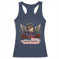Retro Bowl Cut Music Icon Angel Wings Rest In Peace Racerback Tank Top American Flag Memorial 1993 2026 Pop Culture Fan