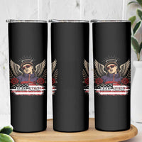 Retro Bowl Cut Music Icon Angel Wings Rest In Peace Skinny Tumbler American Flag Memorial 1993 2026 Pop Culture Fan