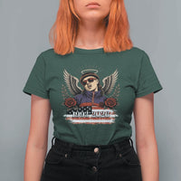 Retro Bowl Cut Music Icon Angel Wings Rest In Peace T Shirt For Women American Flag Memorial 1993 2026 Pop Culture Fan