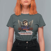 Retro Bowl Cut Music Icon Angel Wings Rest In Peace T Shirt For Women American Flag Memorial 1993 2026 Pop Culture Fan