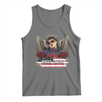 Retro Bowl Cut Music Icon Angel Wings Rest In Peace Tank Top American Flag Memorial 1993 2026 Pop Culture Fan
