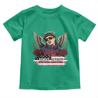 Retro Bowl Cut Music Icon Angel Wings Rest In Peace Toddler T Shirt American Flag Memorial 1993 2026 Pop Culture Fan