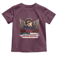 Retro Bowl Cut Music Icon Angel Wings Rest In Peace Toddler T Shirt American Flag Memorial 1993 2026 Pop Culture Fan