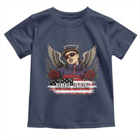 Retro Bowl Cut Music Icon Angel Wings Rest In Peace Toddler T Shirt American Flag Memorial 1993 2026 Pop Culture Fan
