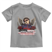 Retro Bowl Cut Music Icon Angel Wings Rest In Peace Toddler T Shirt American Flag Memorial 1993 2026 Pop Culture Fan