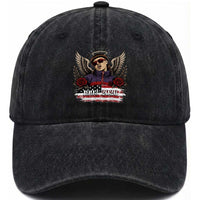 Retro Bowl Cut Music Icon Angel Wings Rest In Peace Washed Cotton Baseball Cap American Flag Memorial 1993 2026 Pop Culture Fan