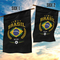 Retro Brasil Soccer Pride Crest Est 1914 Garden Flag Vintage Brazil Flag Futbol Lover Football Fans