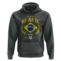 Retro Brasil Soccer Pride Crest Est 1914 Hoodie Vintage Brazil Flag Futbol Lover Football Fans