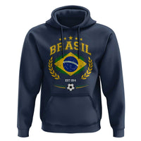 Retro Brasil Soccer Pride Crest Est 1914 Hoodie Vintage Brazil Flag Futbol Lover Football Fans