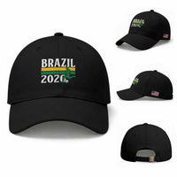 Vintage Brazil 2026 Soccer Player Baseball Cap Retro Brasil Futbol Football Fans Sports Lover
