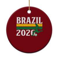 Vintage Brazil 2026 Soccer Player Ceramic Ornament Retro Brasil Futbol Football Fans Sports Lover