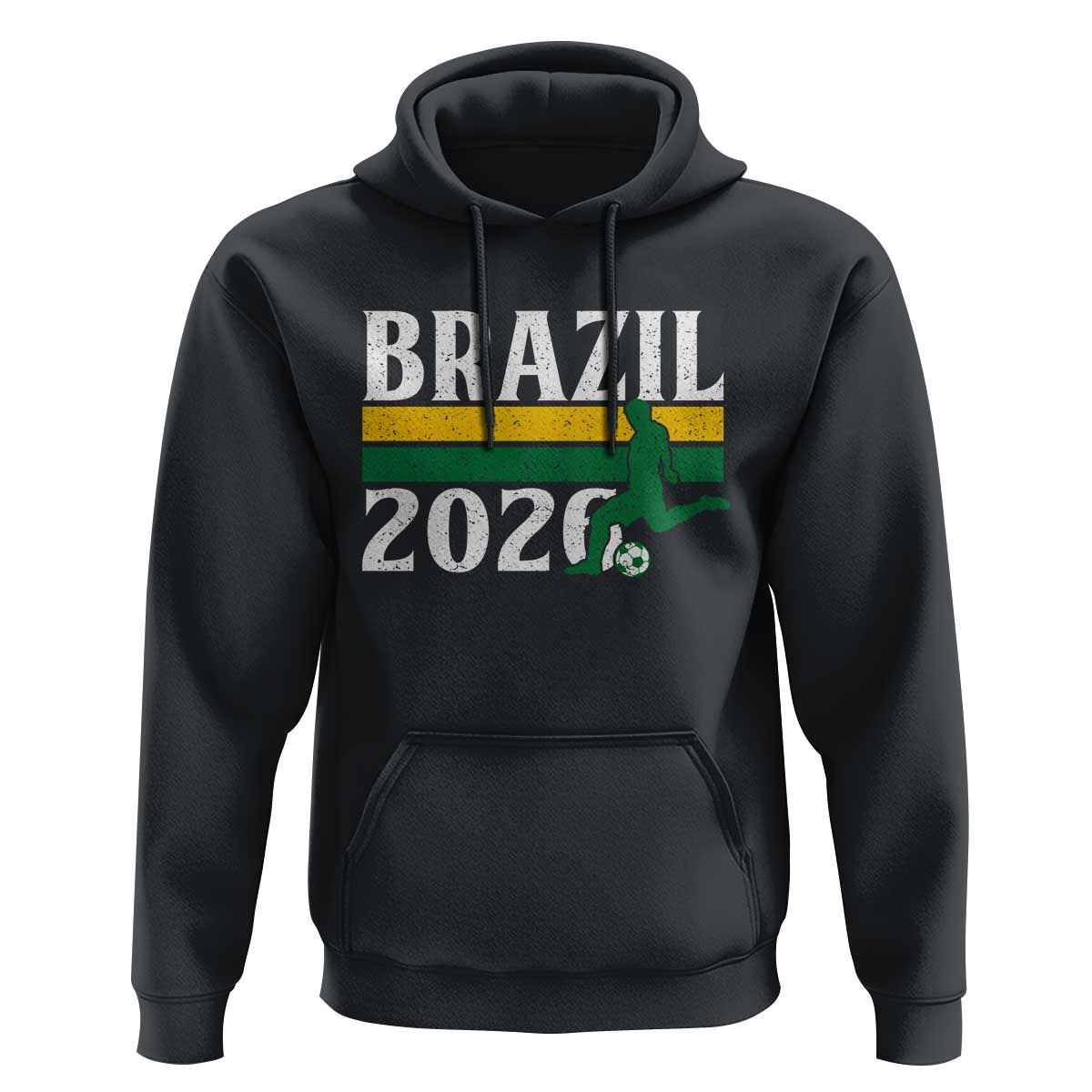 Vintage Brazil 2026 Soccer Player Hoodie Retro Brasil Futbol Football Fans Sports Lover