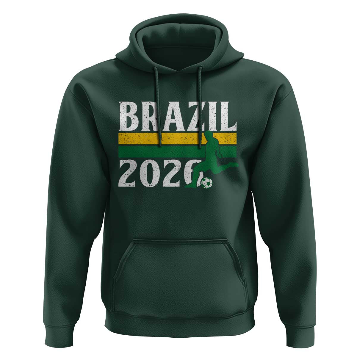 Vintage Brazil 2026 Soccer Player Hoodie Retro Brasil Futbol Football Fans Sports Lover