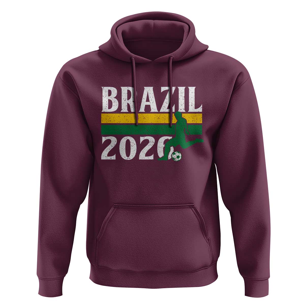 Vintage Brazil 2026 Soccer Player Hoodie Retro Brasil Futbol Football Fans Sports Lover