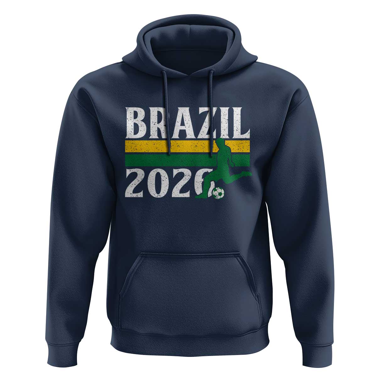 Vintage Brazil 2026 Soccer Player Hoodie Retro Brasil Futbol Football Fans Sports Lover